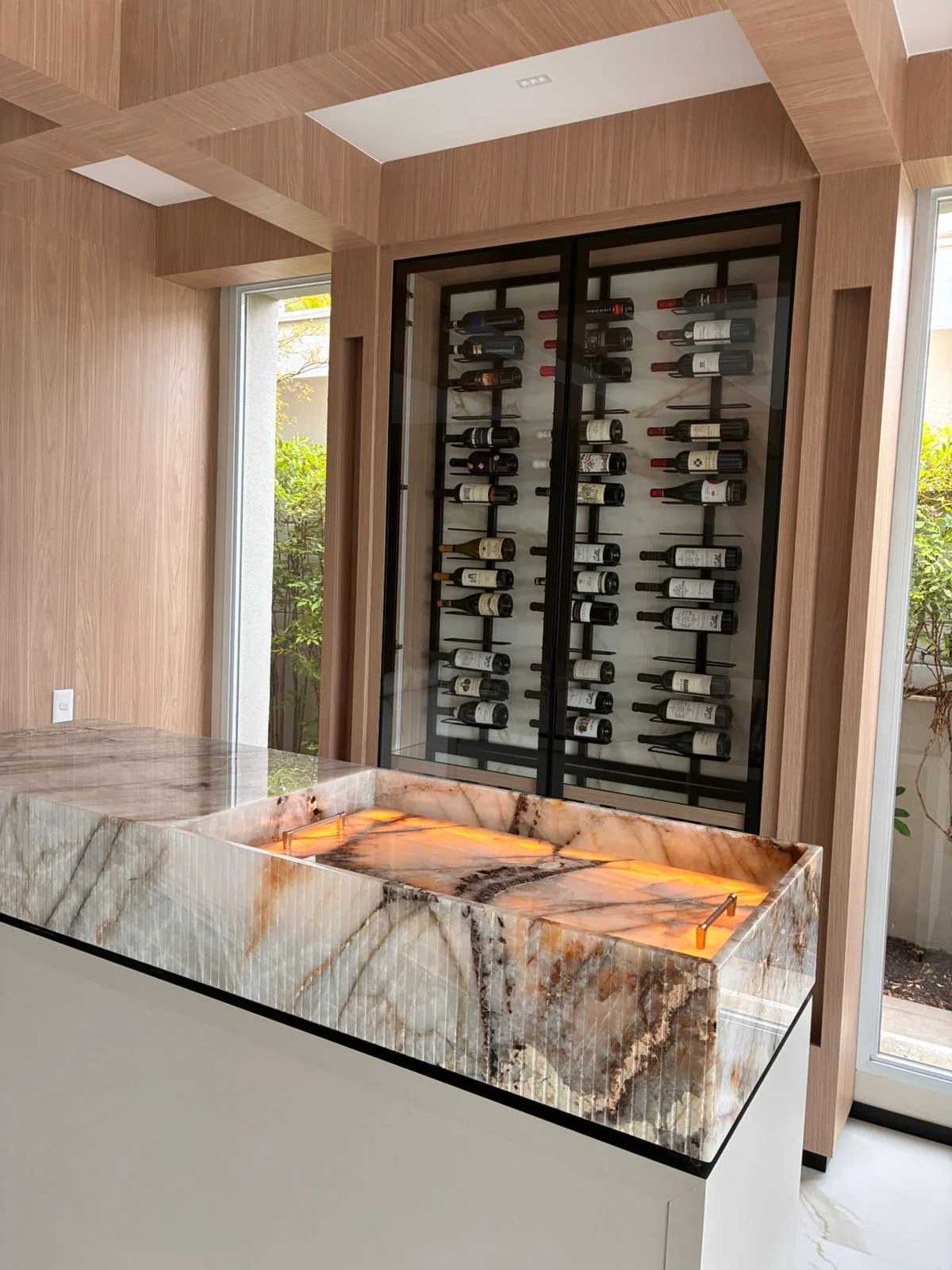 Bancada de porcelanato Quartzito branco Paraná