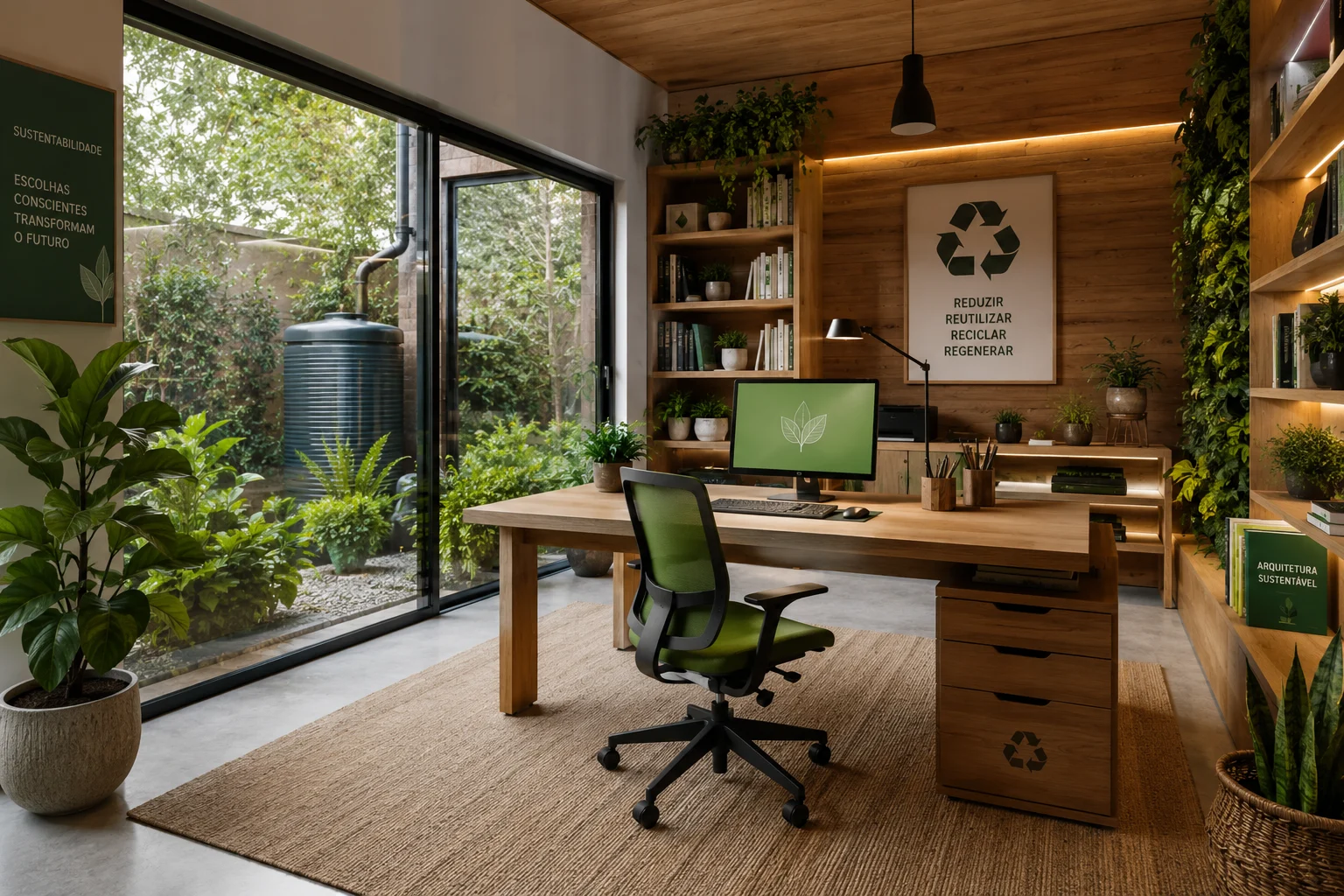 Escritório residencial eco-friendly