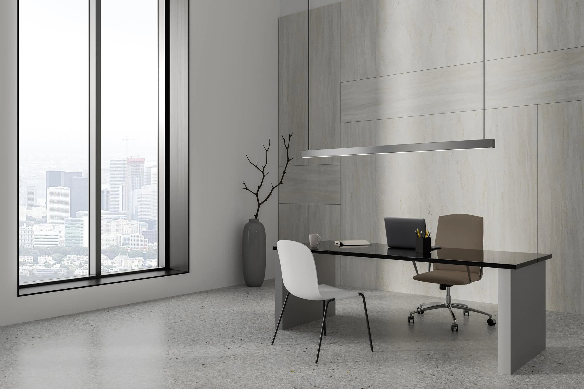 Escritório residencial minimalista