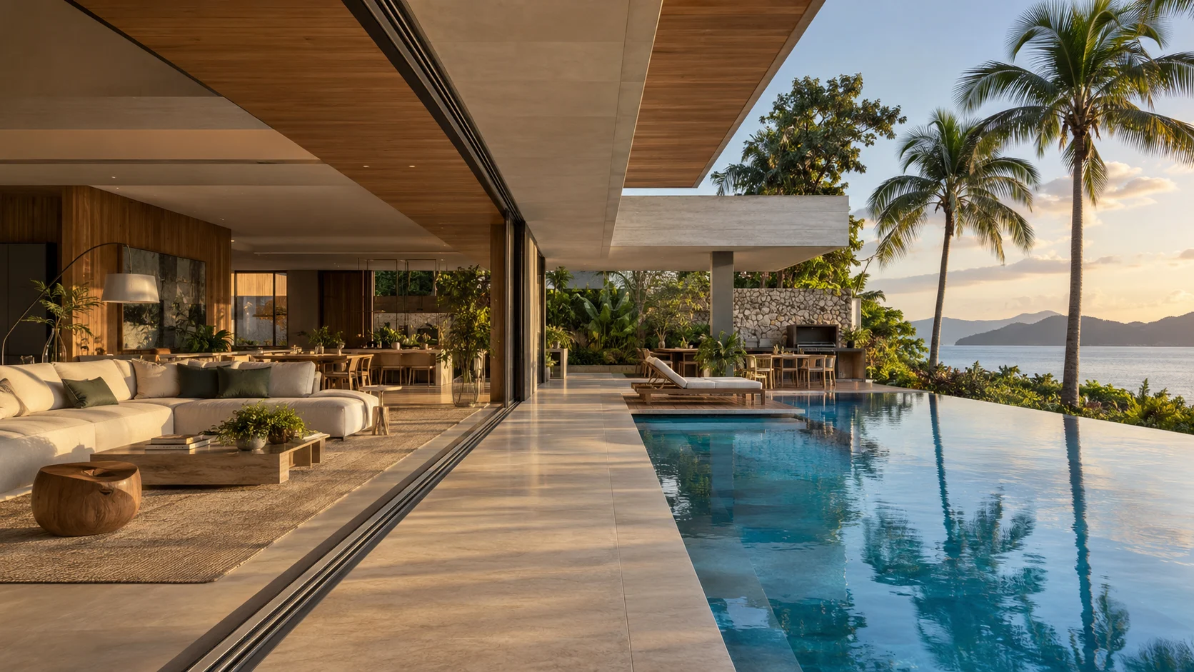 Piscina de luxo integrada